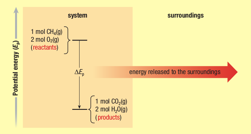 Energy Changes during an Exothermic Reaction in an Open System